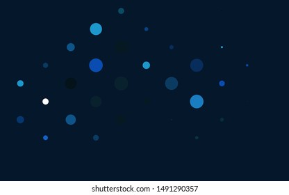 Light BLUE vector texture with disks. Abstract illustration with colored bubbles in nature style. Pattern for ads, leaflets.