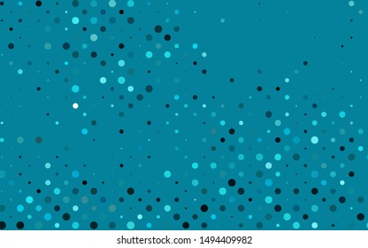 Light BLUE vector texture with disks. Blurred decorative design in abstract style with bubbles. Design for posters, banners.