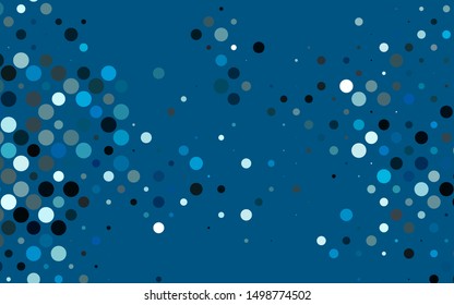 Light BLUE vector texture with disks. Modern abstract illustration with colorful water drops. Pattern for ads, booklets.