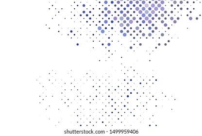 Light BLUE vector texture with disks. Abstract illustration with colored bubbles in nature style. Template for your brand book.