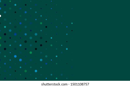 Light BLUE vector texture with disks. Glitter abstract illustration with blurred drops of rain. Pattern for beautiful websites.