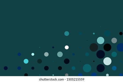 Light BLUE vector texture with disks. Abstract illustration with colored bubbles in nature style. Design for posters, banners.
