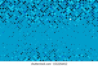 Light BLUE vector texture with disks. Modern abstract illustration with colorful water drops. Template for your brand book.