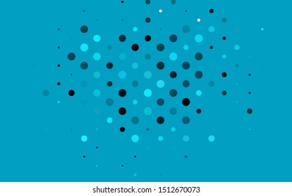 Light BLUE vector texture with disks. Blurred decorative design in abstract style with bubbles. Pattern for ads, leaflets.