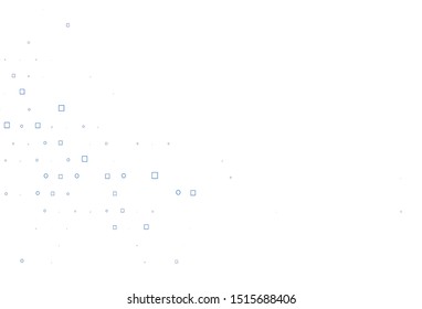 Light BLUE vector texture with disks, rectangles. Glitter abstract illustration with cubes, circles. Design for posters, banners.