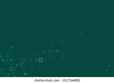 Light BLUE vector texture with disks, rectangles. Colorful illustration with circles, squares in nature style. Completely new template for your brand book.