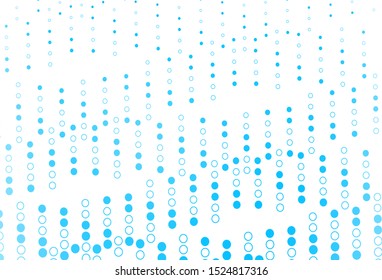 Light BLUE vector texture with disks. Illustration with set of shining colorful abstract circles. Pattern for beautiful websites.
