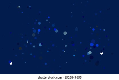 Light BLUE vector texture with disks. Glitter abstract illustration with blurred drops of rain. Pattern for ads, booklets.