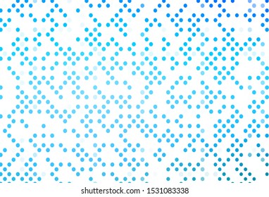 Light BLUE vector texture with disks. Beautiful colored illustration with blurred circles in nature style. Design for posters, banners.