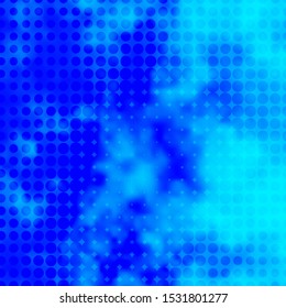 Light BLUE vector texture with disks. Illustration with set of shining colorful abstract spheres. Pattern for wallpapers, curtains.