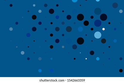 Light BLUE vector texture with disks. Blurred decorative design in abstract style with bubbles. Pattern for ads, booklets.