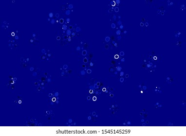 Light BLUE vector texture with disks. Blurred decorative design in abstract style with bubbles. Design for poster, banner of websites.