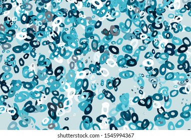 Light BLUE vector texture with disks. Abstract illustration with colored bubbles in nature style. Completely new template for your brand book.