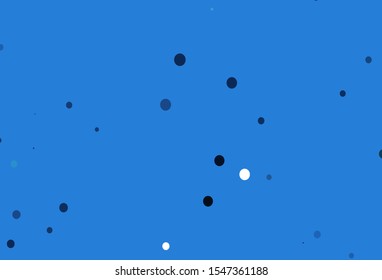 Light BLUE vector texture with disks. Beautiful colored illustration with blurred circles in nature style. Design for business adverts.