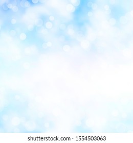Light BLUE vector texture with disks. Colorful illustration with gradient dots in nature style. Pattern for booklets, leaflets.