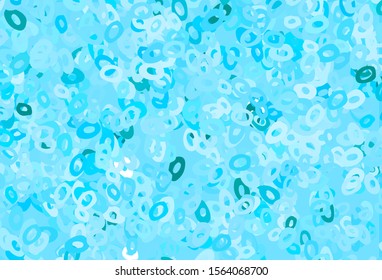 Light BLUE vector texture with disks. Beautiful colored illustration with blurred circles in nature style. Pattern for beautiful websites.