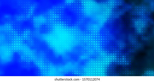 Light BLUE vector texture with disks. Abstract decorative design in gradient style with bubbles. Design for your commercials.