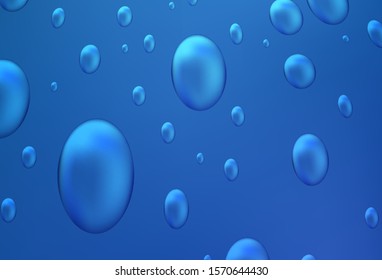 Light BLUE vector texture with disks. Abstract illustration with colored bubbles in nature style. The pattern can be used for aqua ad, booklets.
