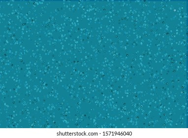 Light BLUE vector texture with disks. Glitter abstract illustration with blurred drops of rain. Pattern of water, rain drops.