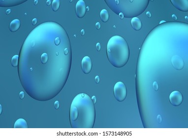 Light BLUE vector texture with disks. Beautiful colored illustration with blurred circles in nature style. Pattern can be used as texture of water, rain drops.