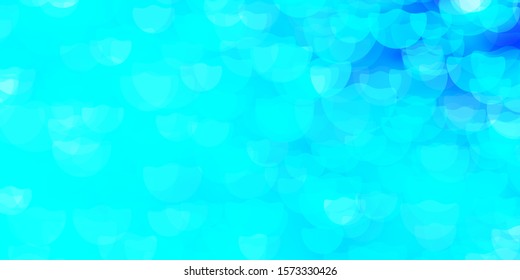 Light BLUE vector texture with disks. Modern abstract illustration with colorful circle shapes. Pattern for booklets, leaflets.