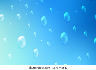 Light BLUE vector texture with disks. Beautiful colored illustration with blurred circles in nature style. Beautiful design for your business natural advert.