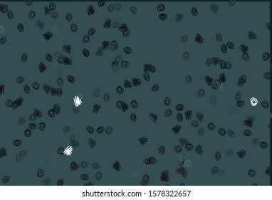 Light BLUE vector texture with disks. Illustration with set of shining colorful abstract circles. Pattern of water, rain drops.