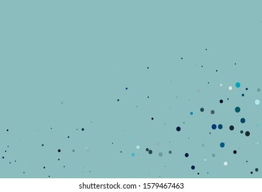Light BLUE vector texture with disks. Modern abstract illustration with colorful water drops. Pattern of water, rain drops.