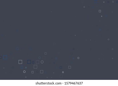 Light BLUE vector texture with disks, rectangles. Decorative design in abstract style with circles, rectangles. Design for business adverts.