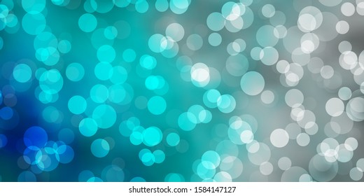 Light BLUE vector texture with disks. Modern abstract illustration with colorful circle shapes. New template for a brand book.