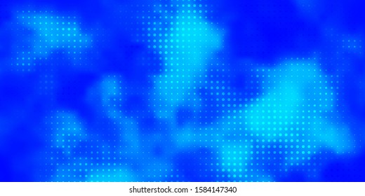 Light BLUE vector texture with disks. Abstract decorative design in gradient style with bubbles. Design for your commercials.