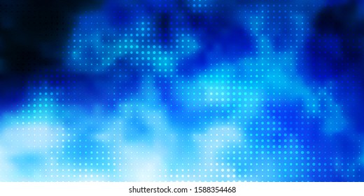 Light BLUE vector texture with disks. Abstract decorative design in gradient style with bubbles. New template for a brand book.