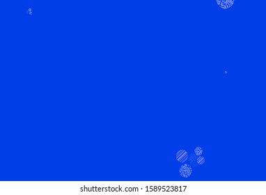 Light BLUE vector texture with disks. Modern abstract illustration with colorful water drops. Pattern for ads, leaflets.