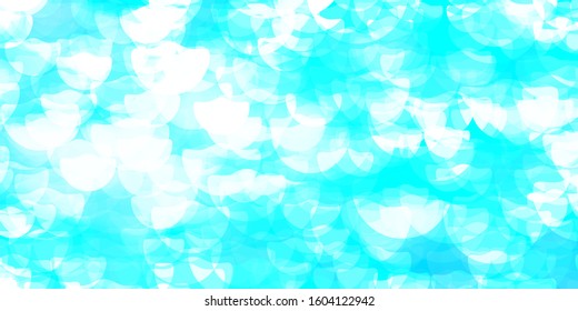 Light BLUE vector texture with disks. Colorful illustration with gradient dots in nature style. Design for your commercials.
