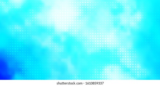 Light BLUE vector texture with disks. Colorful illustration with gradient dots in nature style. New template for a brand book.