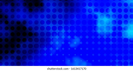 Light BLUE vector texture with disks. Glitter abstract illustration with colorful drops. Design for posters, banners.