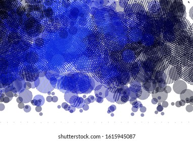 Light BLUE vector texture with disks. Modern abstract illustration with colorful water drops. Design for your business advert.