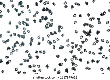 Light BLUE vector texture with disks. Illustration with set of shining colorful abstract circles. Pattern of water, rain drops.