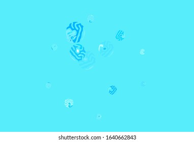 Light BLUE vector texture with disks. Modern abstract illustration with colorful water drops. New template for your brand book.