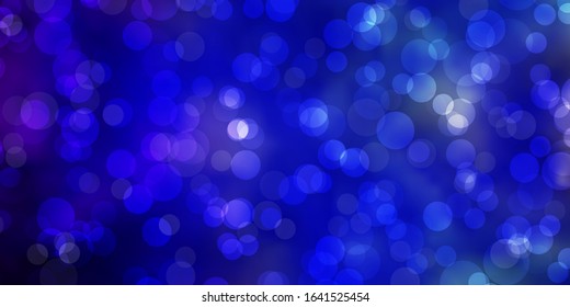 Light BLUE vector texture with disks. Abstract illustration with colorful spots in nature style. Pattern for booklets, leaflets.