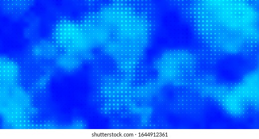 Light BLUE vector texture with disks. Colorful illustration with gradient dots in nature style. Pattern for booklets, leaflets.