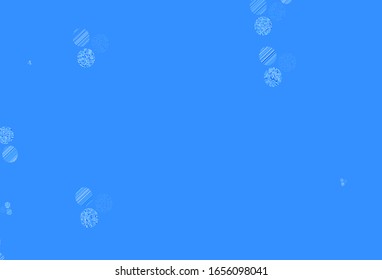 Light BLUE vector texture with disks. Glitter abstract illustration with blurred drops of rain. Pattern for ads, leaflets.