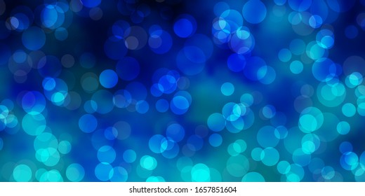 Textura vectorial AZUL claro con discos. Ilustración colorida con puntos degradados en estilo natural. Plan para folletos y folletos.