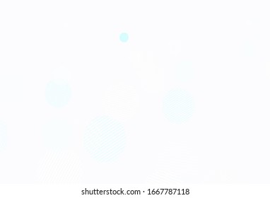 Light BLUE vector texture with disks. Illustration with set of shining colorful abstract circles. Pattern for futuristic ad, booklets.
