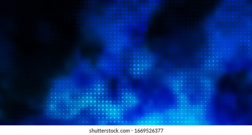 Light BLUE vector texture with disks. Abstract decorative design in gradient style with bubbles. New template for a brand book.