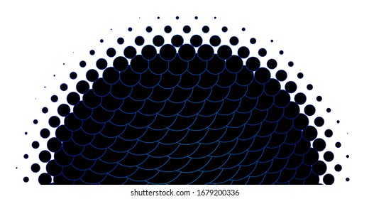Light BLUE vector texture with disks. Abstract decorative design in gradient style with bubbles. Design for your commercials.