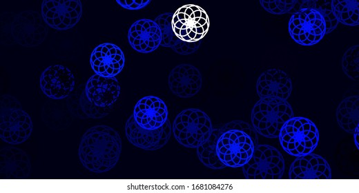 Textura vectorial AZUL claro con discos. Discos de colores abstractos en un fondo de degradado simple. Plan para folletos y folletos.