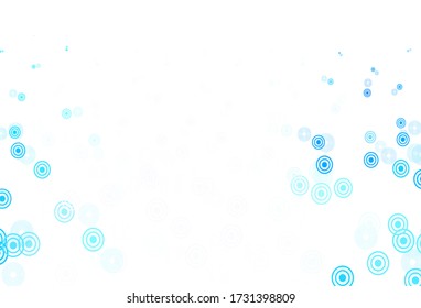 Light BLUE vector texture with disks. Abstract illustration with colored bubbles in nature style. Pattern for beautiful websites.