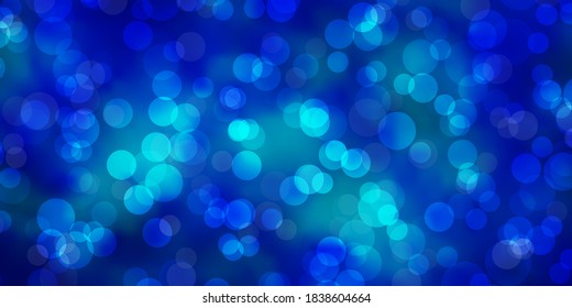 Light BLUE vector texture with disks. Abstract illustration with colorful spots in nature style. Design for posters, banners.