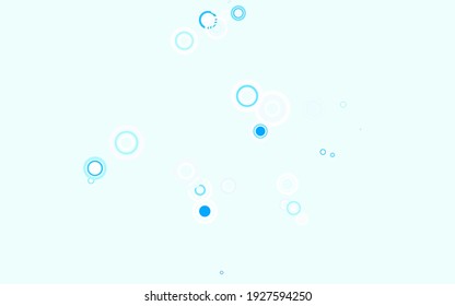 Light BLUE vector texture with disks. Modern abstract illustration with colorful water drops. Design for poster, banner of websites.